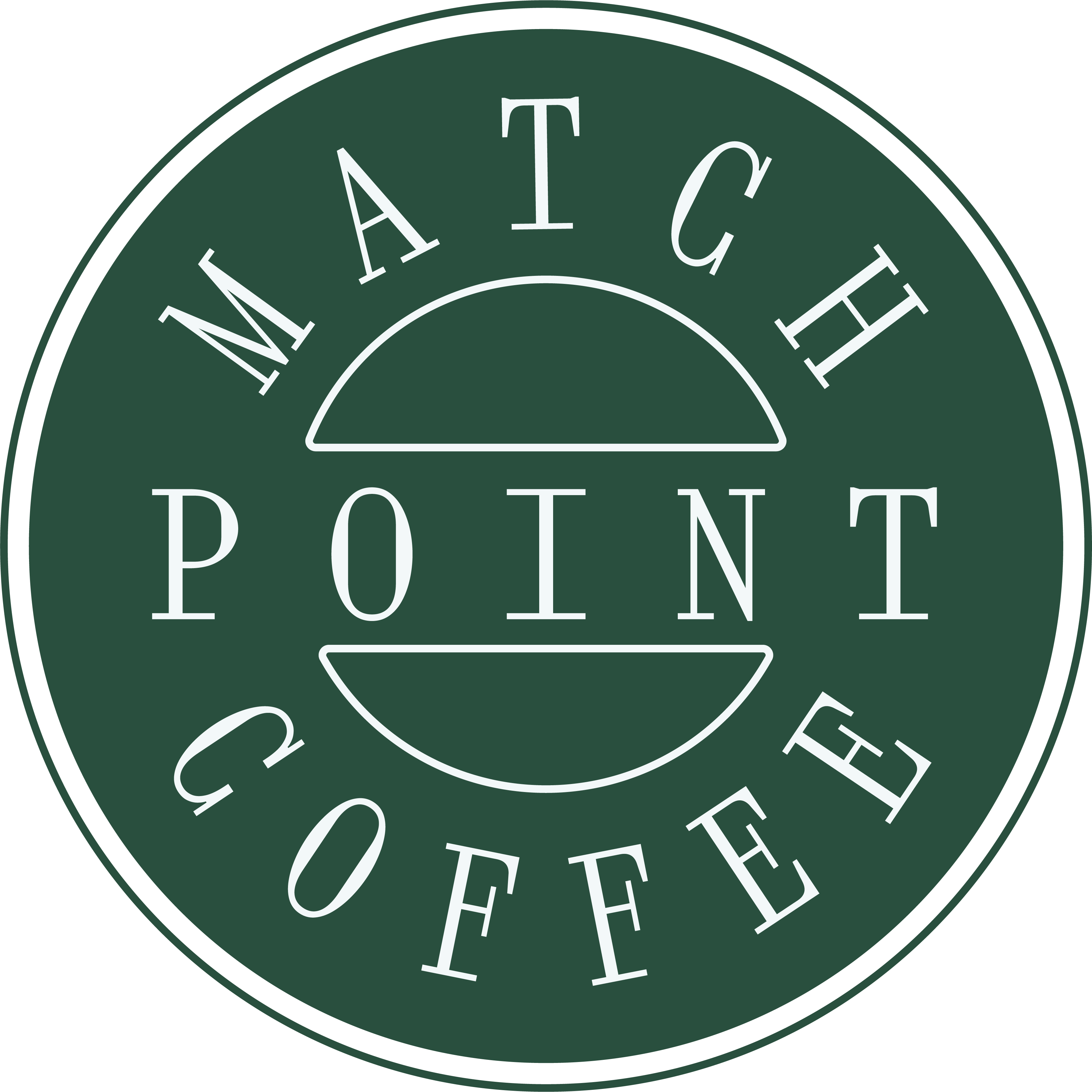 match point coffee simple badge